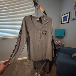 Grey Harley Davidson long sleeve size 2W
